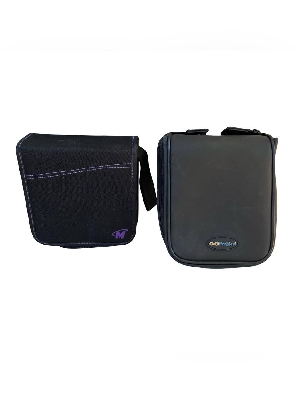 Memorex DVD CD Bluray Case Black Nylon Travel 24 Disc Purple & CD Projects Case
